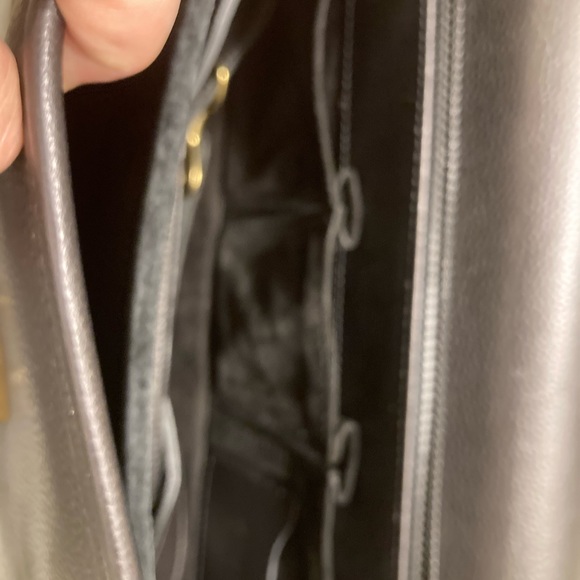 New Jack Georges Briefcase genuine Leather locking. Black. NWOT. Unisex. - Picture 11 of 16